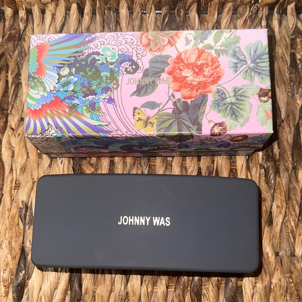 Johnny Was Multicolor Floral Eyeglass Case with Decorative Box